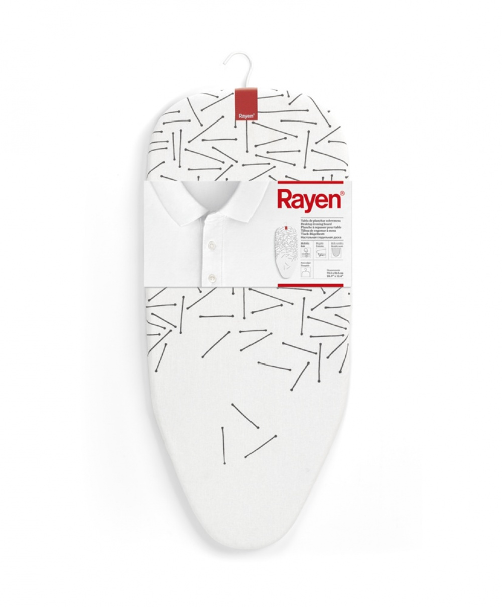 Liten Strykbräda för bord, med krok, TABLA DE PLANCHAR, Vit /svart i gruppen Förvaring / Tvätt och tork / Stryktillbehör hos SmartaSaker.se (41655)