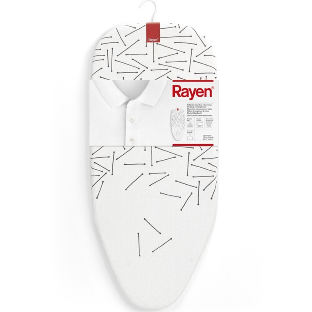 Liten Strykbräda för bord, med krok, TABLA DE PLANCHAR, Vit /svart i gruppen Förvaring / Tvätt och tork / Stryktillbehör hos SmartaSaker.se (41655)