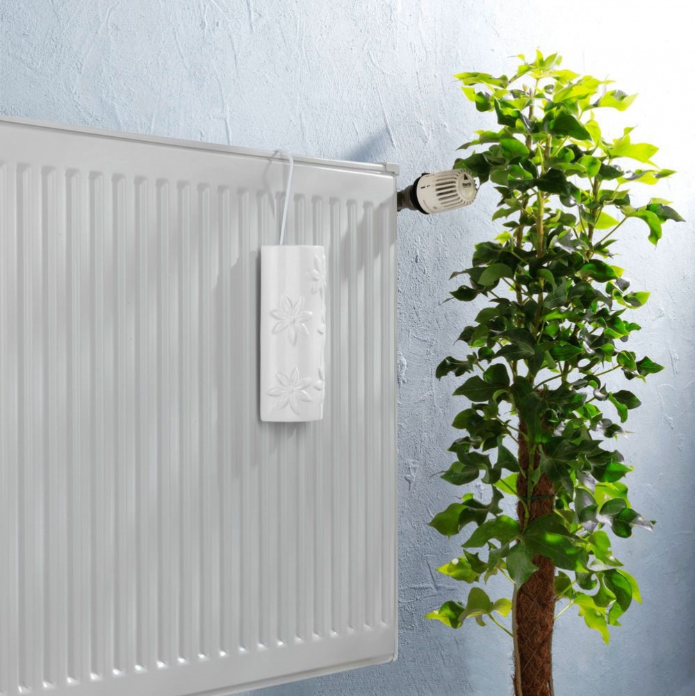 Luftfuktare för element i Keramik, FLOWERS HANGING HUMIDIFIER, Vit i gruppen Förvaring / Tvätt och tork hos SmartaSaker.se (41665)