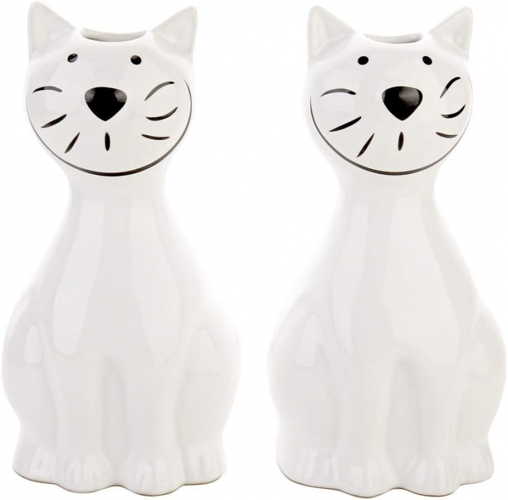 Luftfuktare för element i Keramik, 2 st, NICE WHITE CATS, Vita i gruppen Förvaring / Tvätt och tork hos SmartaSaker.se (41667)