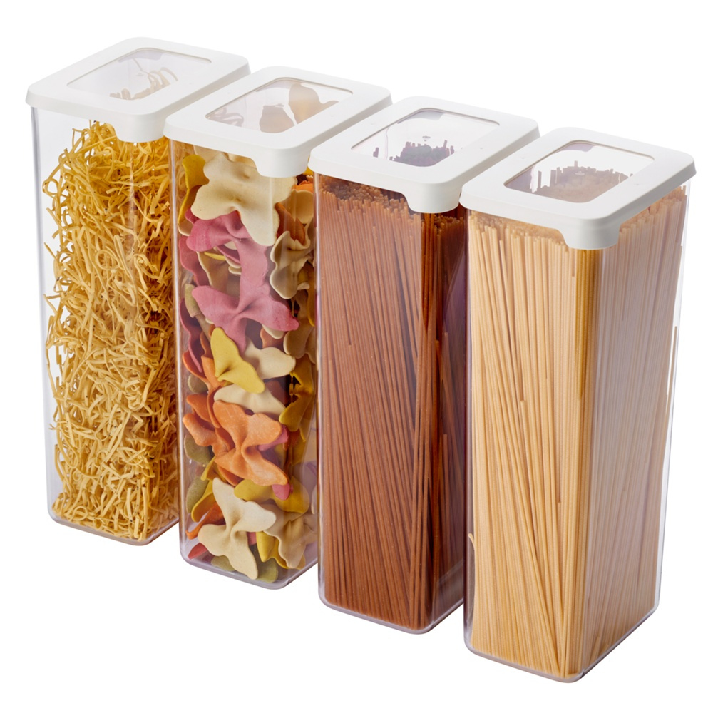Lufttät behållare för spagetti, 2,25 Liter, VISION, Klar / Vit i gruppen Förvaring / Köksförvaring hos SmartaSaker.se (41671)