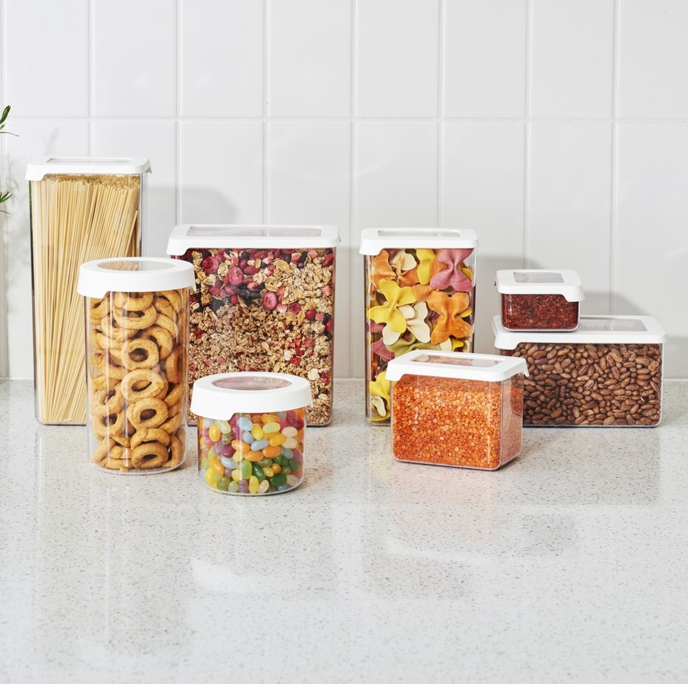 Lufttät behållare för spagetti, 2,25 Liter, VISION, Klar / Vit i gruppen Förvaring / Köksförvaring hos SmartaSaker.se (41671)