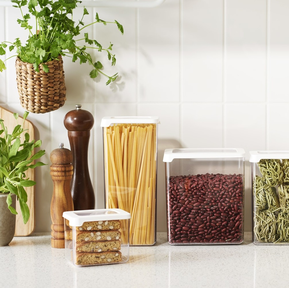 Lufttät behållare för spagetti, 2,25 Liter, VISION, Klar / Vit i gruppen Förvaring / Köksförvaring hos SmartaSaker.se (41671)