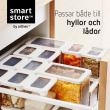 Lufttät behållare Liten, 0,8 Liter, VISION, Klar / Vit Lufttät behållare Liten, 0,8 Liter, VISION, Klar / Vit