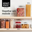 Lufttät behållare Liten, 0,8 Liter, VISION, Klar / Vit Lufttät behållare Liten, 0,8 Liter, VISION, Klar / Vit