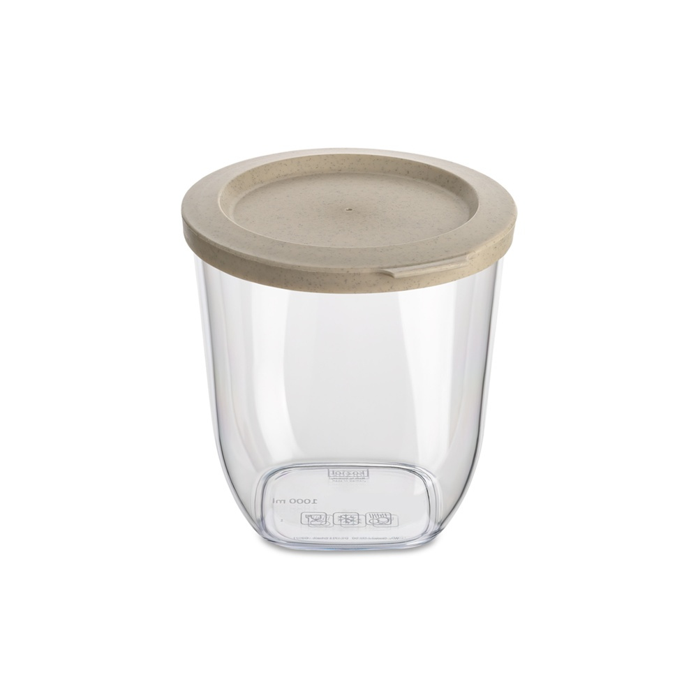 Lufttät behållare, 1 Liter, KOIZOL CONNECT ORGANIC DRY STORAGE SMALL, Klar / Beige i gruppen Förvaring / Köksförvaring / Förvaringslådor och burkar hos SmartaSaker.se (41674)