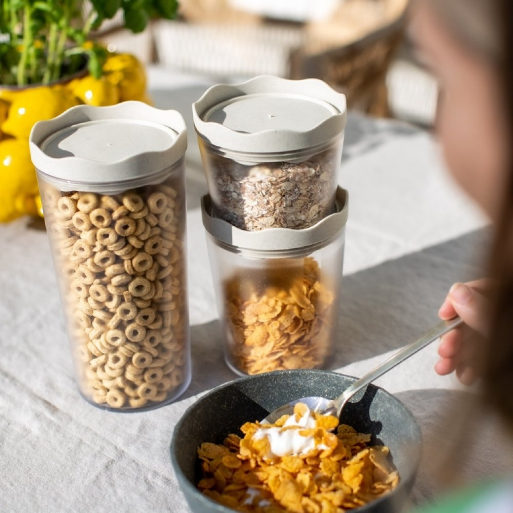 Lufttät behållare, 1 Liter, KOIZOL PRINCE ORGANIC LARGE CONTAINER , Transparent / Beige i gruppen Förvaring / Köksförvaring / Förvaringsburkar hos SmartaSaker.se (41675)