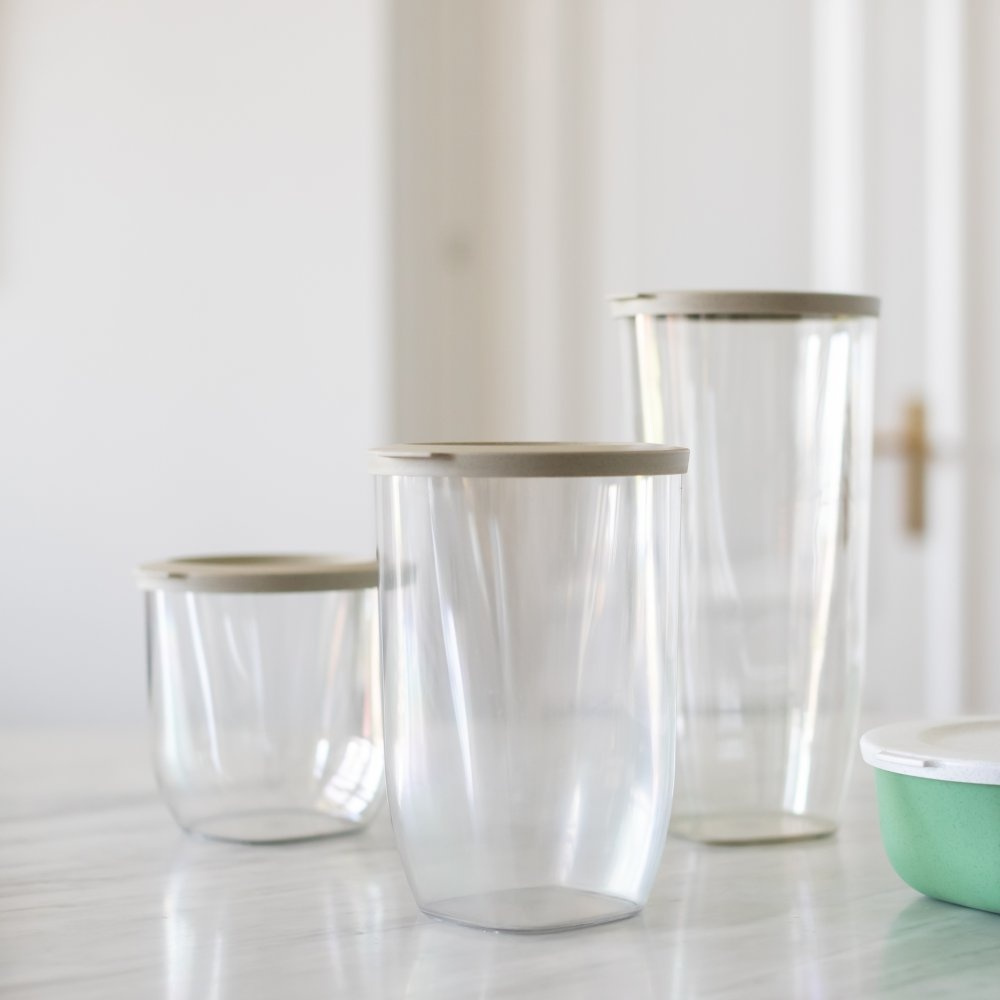Lufttät behållare, 1,5 Liter, KOIZOL CONNECT ORGANIC DRY STORAGE MEDIUM, Klar / Beige i gruppen Förvaring / Köksförvaring / Förvaringslådor och burkar hos SmartaSaker.se (41677)