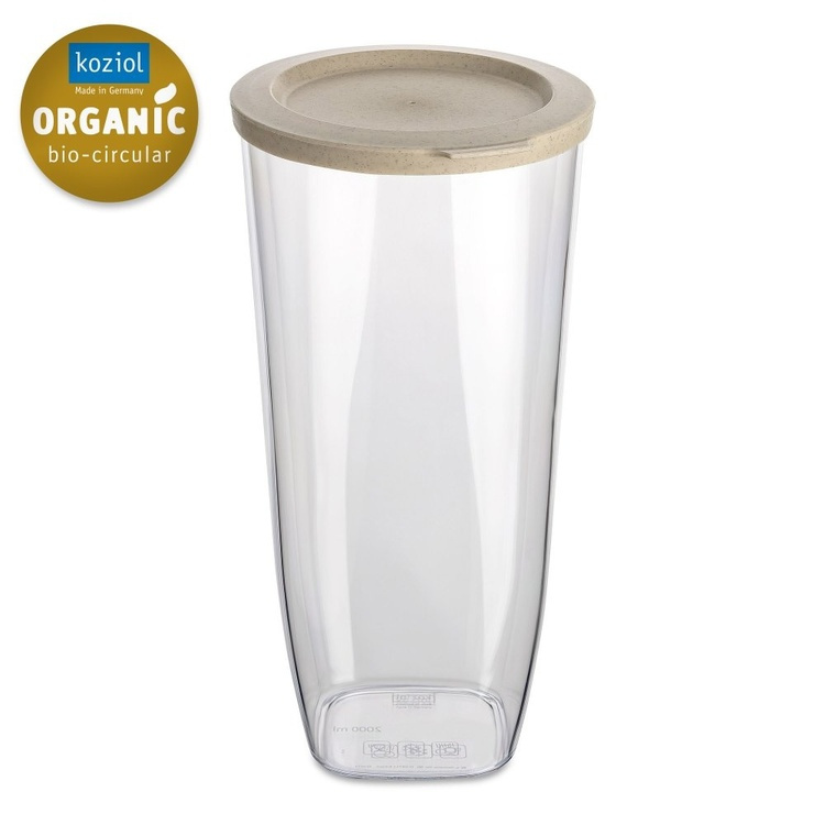 Lufttät behållare, 2 Liter, KOIZOL CONNECT ORGANIC DRY STORAGE LARGE, Klar / Beige i gruppen Förvaring / Köksförvaring / Förvaringsburkar hos SmartaSaker.se (41678)