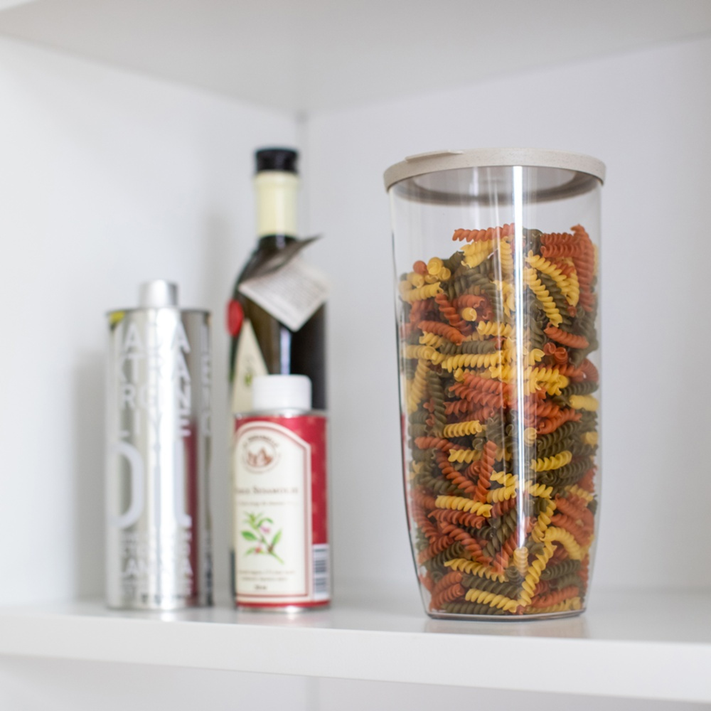 Lufttät behållare, 2 Liter, KOIZOL CONNECT ORGANIC DRY STORAGE LARGE, Klar / Beige i gruppen Förvaring / Köksförvaring / Förvaringslådor och burkar hos SmartaSaker.se (41678)
