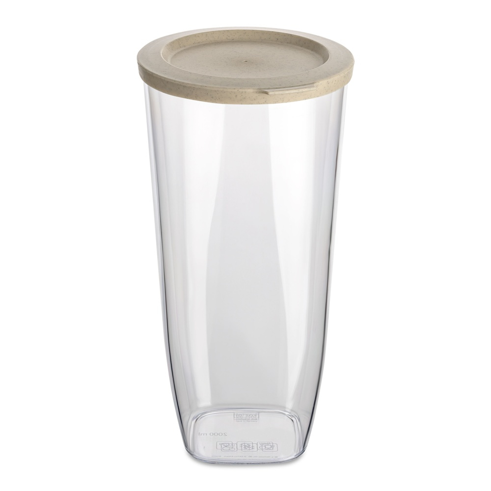 Lufttät behållare, 2 Liter, KOIZOL CONNECT ORGANIC DRY STORAGE LARGE, Klar / Beige i gruppen Förvaring / Köksförvaring / Förvaringslådor och burkar hos SmartaSaker.se (41678)