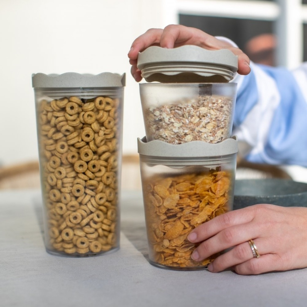 Lufttät behållare, 300 ml, KOIZOL PRINCE ORGANIC SMALL CONTAINER , Transparent / Beige i gruppen Förvaring / Köksförvaring / Förvaringsburkar hos SmartaSaker.se (41680)