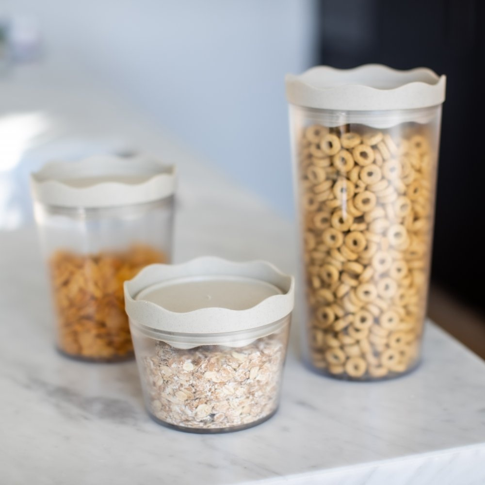 Lufttät behållare, 300 ml, KOIZOL PRINCE ORGANIC SMALL CONTAINER , Transparent / Beige i gruppen Förvaring / Köksförvaring / Förvaringslådor och burkar hos SmartaSaker.se (41680)
