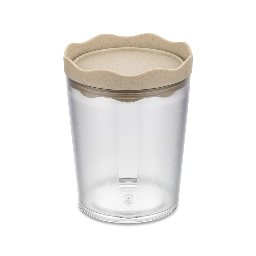 Lufttät behållare, 750 ml, KOIZOL PRINCE ORGANIC MEDIUM CONTAINER , Transparent / Beige i gruppen Förvaring / Köksförvaring / Förvaringslådor och burkar hos SmartaSaker.se (41681)