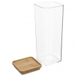 Lufttät behållare, Fyrkantig, 2 L, ESKE BAMBOO XL, 10,4 x 10,4 x H 27,5cm, Klar / Nature Lufttät behållare, Fyrkantig, 2 L, ESKE BAMBOO XL, 10,4 x 10,4 x H 27,5cm, Klar / Nature