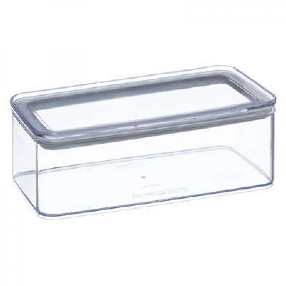 Lufttät behållare, Rektangulär, 1 L, ESKE SMALL, 20,4 x 10,4 x H 7 cm, Klar / Vit i gruppen Förvaring / Köksförvaring / Förvaringslådor och burkar hos SmartaSaker.se (41694)