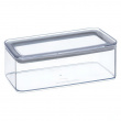 Lufttät behållare, Rektangulär, 1 L, ESKE SMALL, 20,4 x 10,4 x H 7 cm, Klar / Vit Lufttät behållare, Rektangulär, 1 L, ESKE SMALL, 20,4 x 10,4 x H 7 cm, Klar / Vit