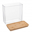 Lufttät behållare, Rektangulär, 3 L, ESKE BAMBOO LARGE, 20,4 x 10,4 x H 20,5 cm, Klar / Natur Lufttät behållare, Rektangulär, 3 L, ESKE BAMBOO LARGE, 20,4 x 10,4 x H 20,5 cm, Klar / Natur