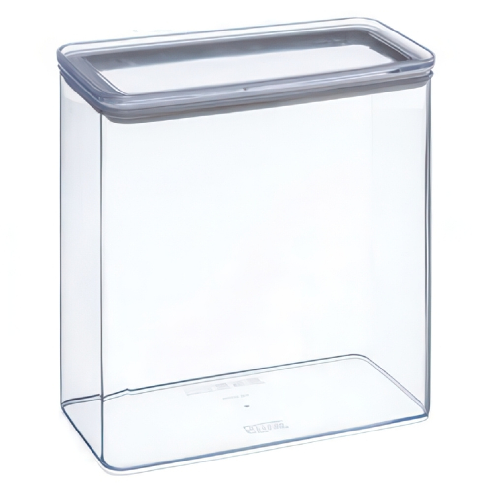 Lufttät behållare, Rektangulär, 4,3 L, ESKE XL, 20,4 x 10,4 x H 27,2 cm, Klar / Vit i gruppen Förvaring / Köksförvaring / Förvaringsburkar / 5five förvaringsburkar hos SmartaSaker.se (41700)