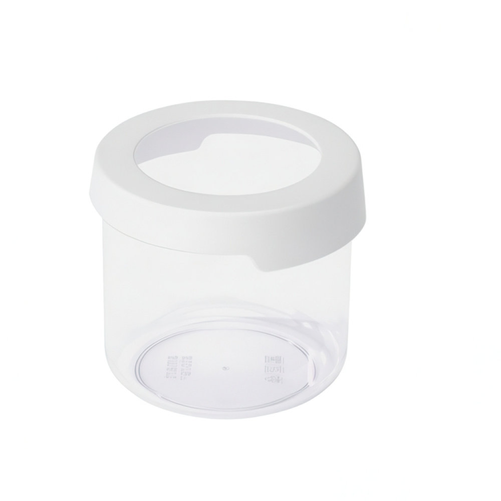 Lufttät behållare, Rund, Liten, 0,75 Liter, VISION, Ø 11,5 x H 10 cm, Klar / Vit i gruppen Förvaring / Köksförvaring / Förvaringsburkar / SmartStore förvaringsburkar hos SmartaSaker.se (41701)