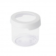 Lufttät behållare, Rund, Liten, 0,75 Liter, VISION, Ø 11,5 x H 10 cm, Klar / Vit Lufttät behållare, Rund, Liten, 0,75 Liter, VISION, Ø 11,5 x H 10 cm, Klar / Vit