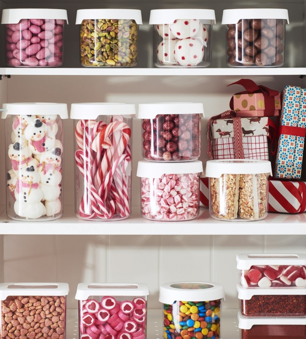 Lufttät behållare, Rund, Liten, 0,75 Liter, VISION, Ã˜ 11,5 x H 10 cm, Klar / Vit i gruppen Förvaring / Köksförvaring / Förvaringslådor och burkar / SmartStore hos SmartaSaker.se (41701)