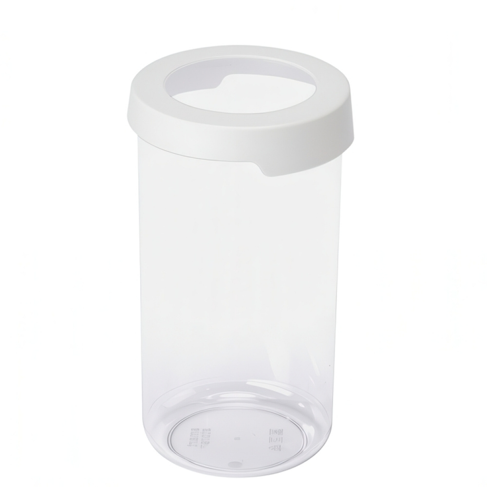 Lufttät behållare, Rund, Stor, 1,45 Liter, VISION, Ø 11,5 x H 20 cm, Klar / Vit i gruppen Förvaring / Köksförvaring / Förvaringsburkar / SmartStore förvaringsburkar hos SmartaSaker.se (41702)