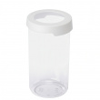 Lufttät behållare, Rund, Stor, 1,45 Liter, VISION, Ø 11,5 x H 20 cm, Klar / Vit Lufttät behållare, Rund, Stor, 1,45 Liter, VISION, Ø 11,5 x H 20 cm, Klar / Vit