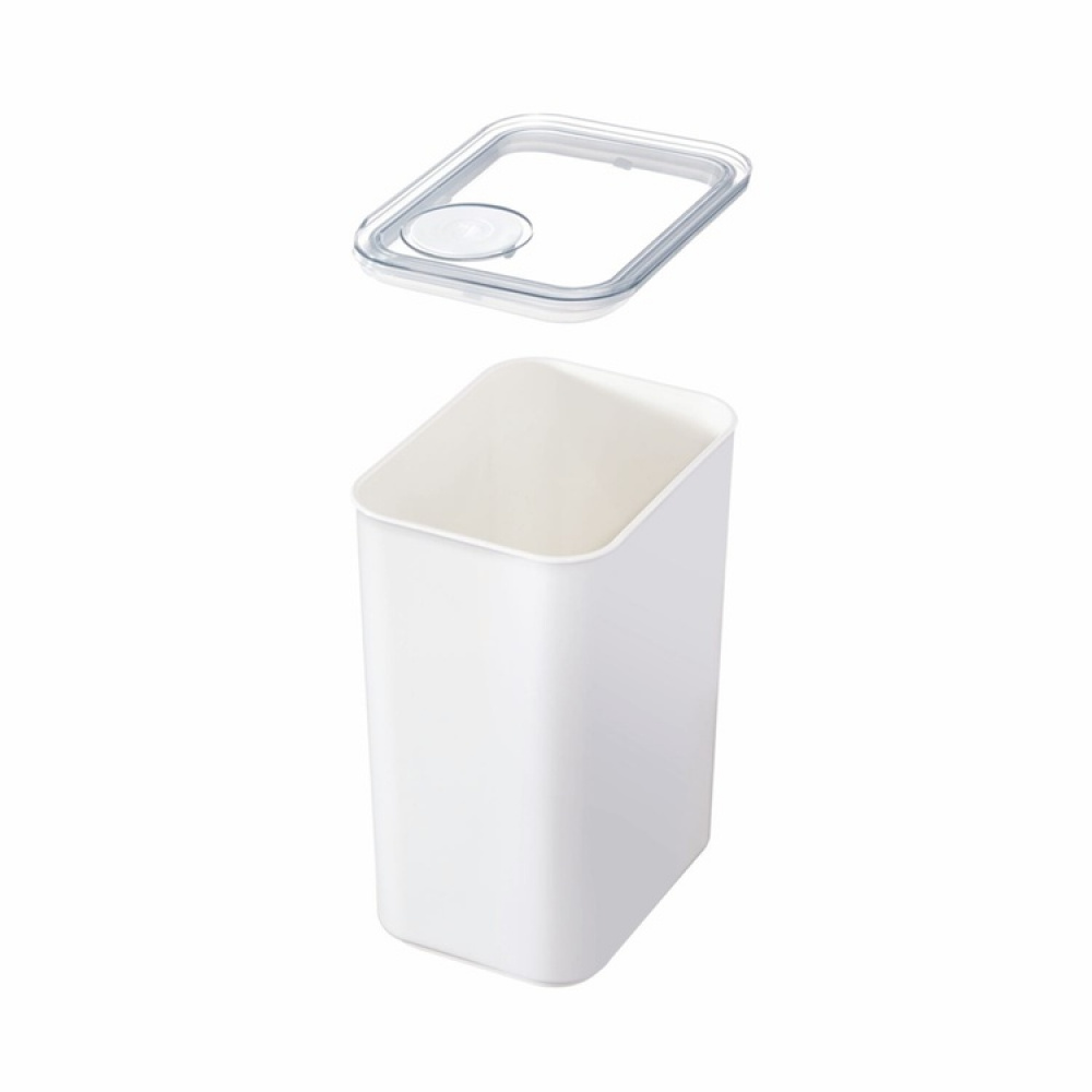 Lufttät Förvaringsburk, iD POUR LID LARGE CANISTER, 12,1 x 16,2 x H 22,2 cm, Vit / Transparent i gruppen Förvaring / Köksförvaring / Förvaringsburkar hos SmartaSaker.se (41705)