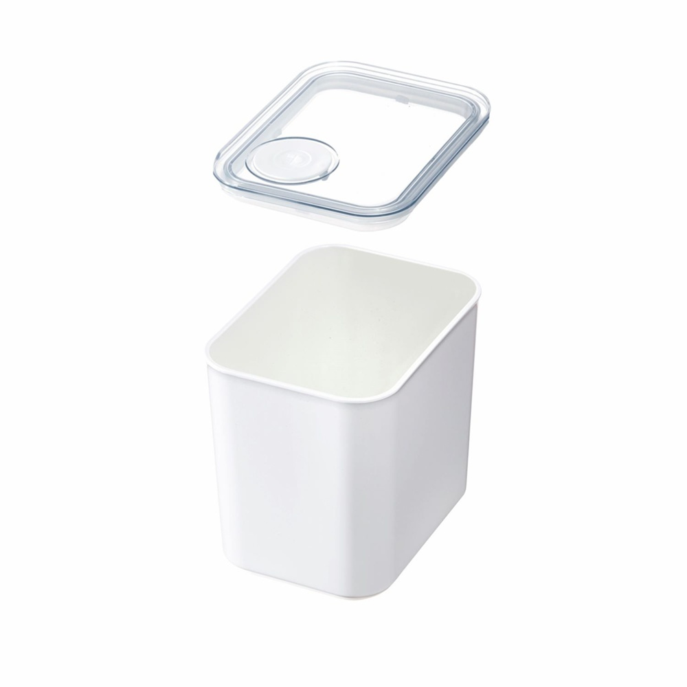 Lufttät Förvaringsburk, iD POUR LID MEDIUM CANISTER, 12 x 16,5 x H 22,5 cm, Vit / Transparent i gruppen Förvaring / Köksförvaring / Förvaringslådor och burkar / iD Fresh hos SmartaSaker.se (41706)