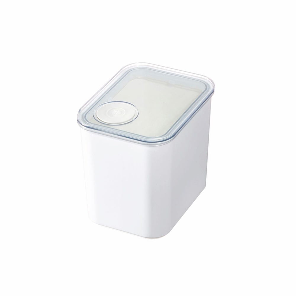 Lufttät Förvaringsburk, iD POUR LID MEDIUM CANISTER, 12 x 16,5 x H 22,5 cm, Vit / Transparent i gruppen Förvaring / Köksförvaring / Förvaringslådor och burkar / iD Fresh hos SmartaSaker.se (41706)