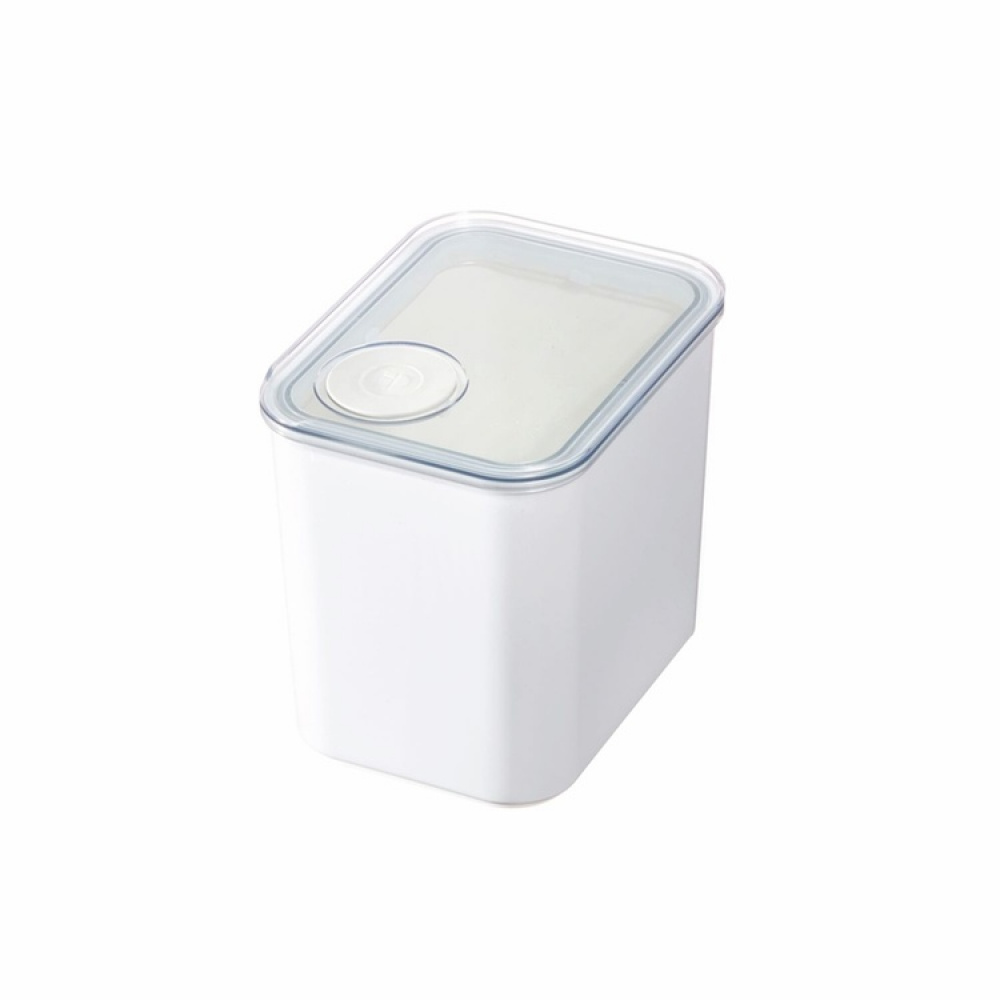 Lufttät Förvaringsburk, iD POUR LID MEDIUM CANISTER, 12 x 16,5 x H 22,5 cm, Vit / Transparent i gruppen Förvaring / Köksförvaring / Förvaringsburkar / iDesign förvaringsburkar hos SmartaSaker.se (41706)