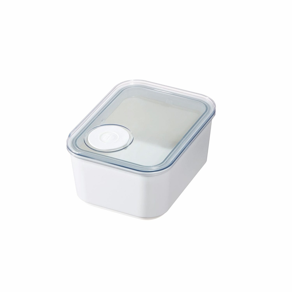 Lufttät Förvaringsburk, iD POUR LID SMALL CANISTER, 12,1 x 16,2 x H 7,6 cm, Vit / Transparent i gruppen Förvaring / Köksförvaring / Förvaringslådor och burkar hos SmartaSaker.se (41707)