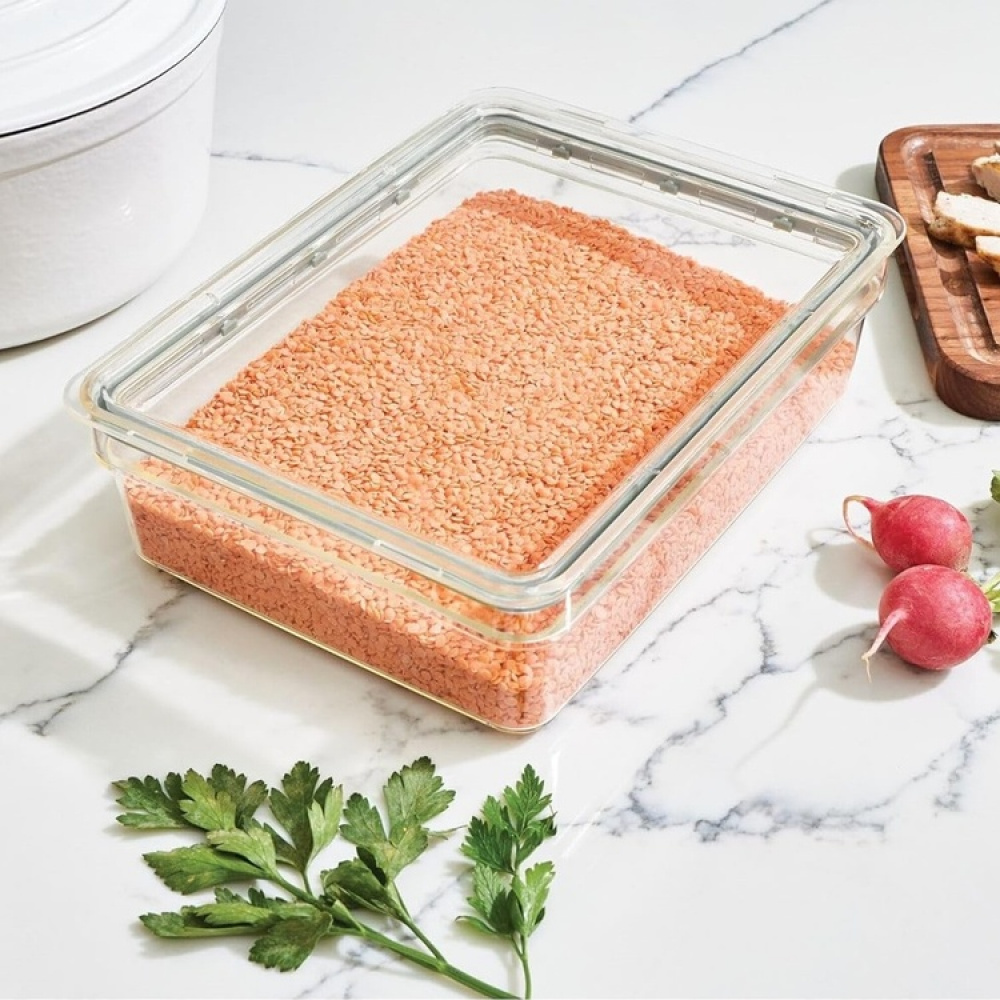 Lufttät Förvaringsburk, Låg, 2 L, iD FRESH SHORT CANISTER, 20 x 26,5 x H 8 cm , Transparent i gruppen Förvaring / Köksförvaring / Förvaringsburkar hos SmartaSaker.se (41709)