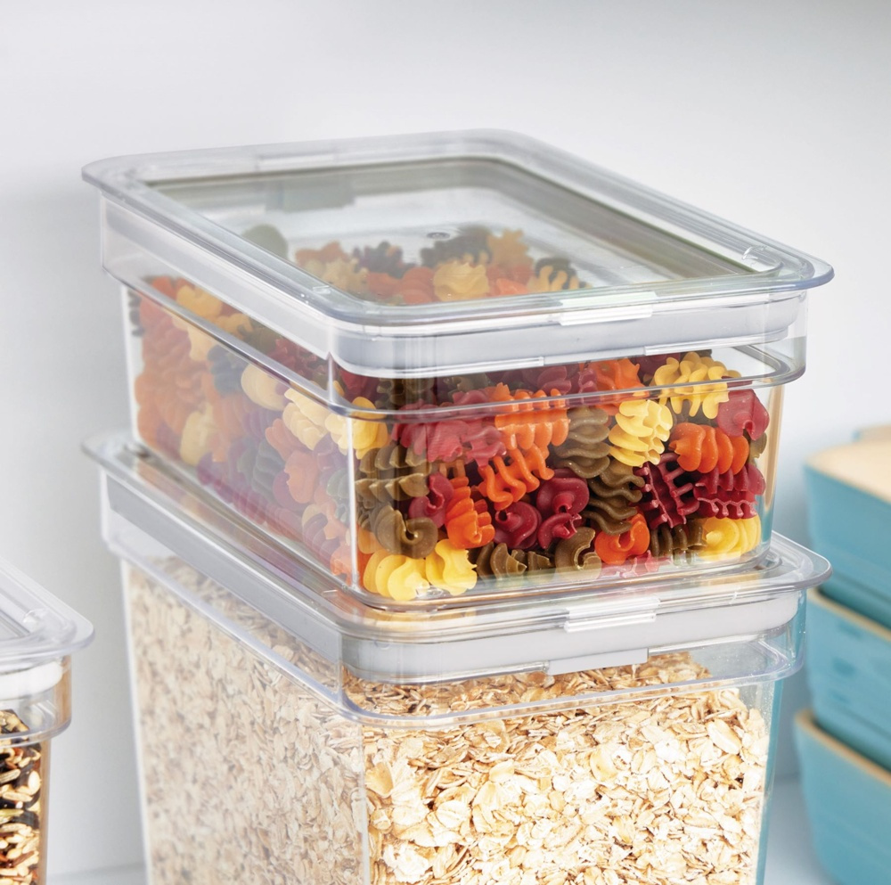 Lufttät Förvaringsburk, Låg, iD FRESH MEDIUM SHORT CANISTER, 13 x 20,5 x H 8 cm , Transparent i gruppen Förvaring / Köksförvaring / Förvaringslådor och burkar / iD Fresh hos SmartaSaker.se (41710)