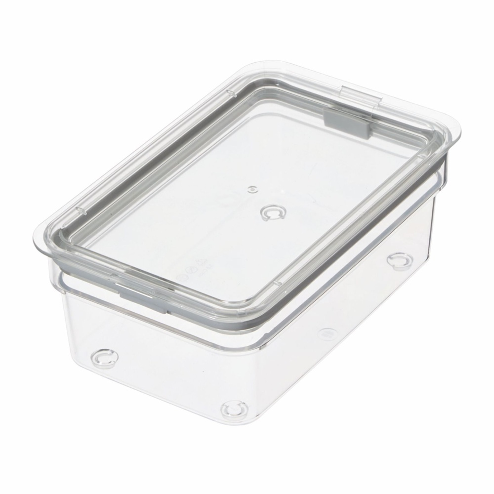 Lufttät Förvaringsburk, Låg, iD FRESH MEDIUM SHORT CANISTER, 13 x 20,5 x H 8 cm , Transparent i gruppen Förvaring / Köksförvaring / Förvaringslådor och burkar / iD Fresh hos SmartaSaker.se (41710)