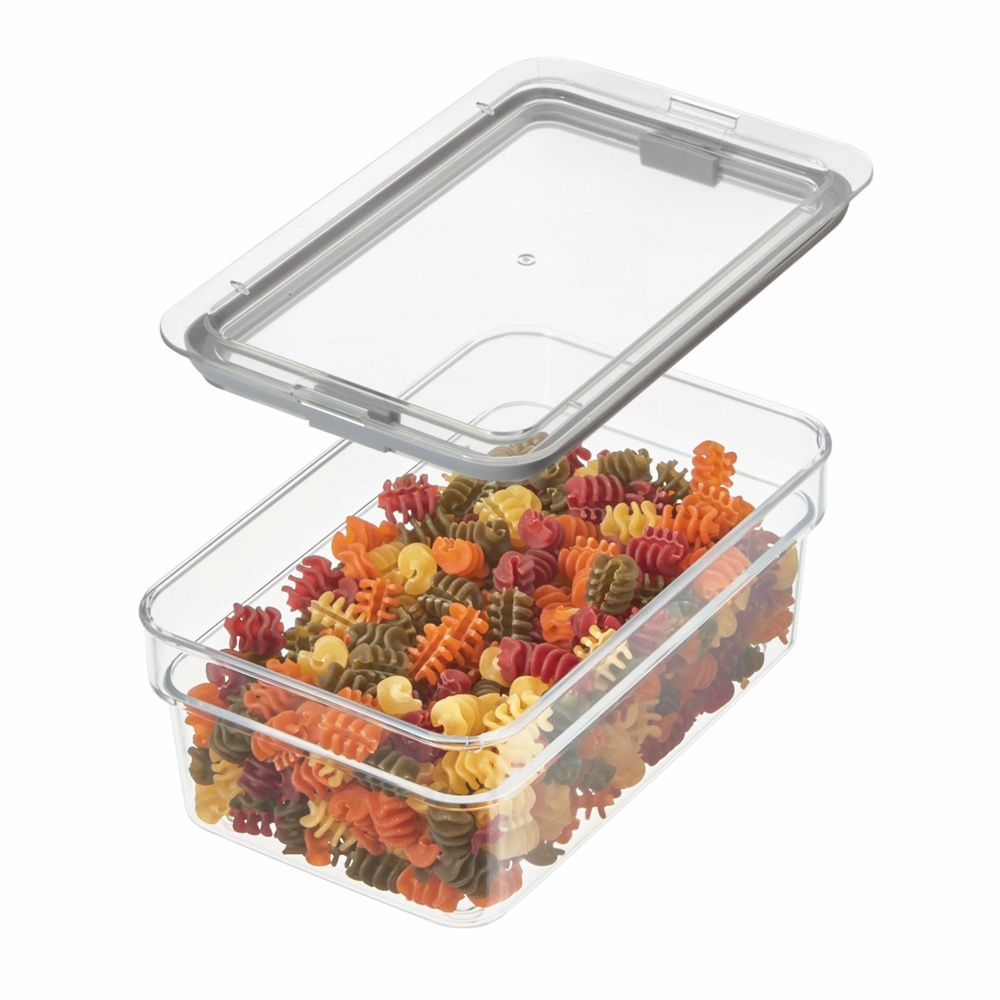 Lufttät Förvaringsburk, Låg, iD FRESH MEDIUM SHORT CANISTER, 13 x 20,5 x H 8 cm , Transparent i gruppen Förvaring / Köksförvaring / Förvaringslådor och burkar / iD Fresh hos SmartaSaker.se (41710)