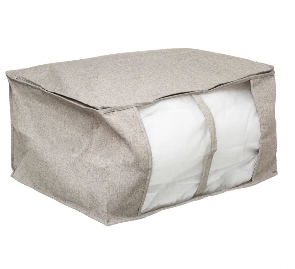 Låda / Väska för täcken, Mjuk, ORGA STORAGE BAG, 60 x 30 x H 45 cm, Beige-grå i gruppen Förvaring / Förvaringslådor hos SmartaSaker.se (41715)
