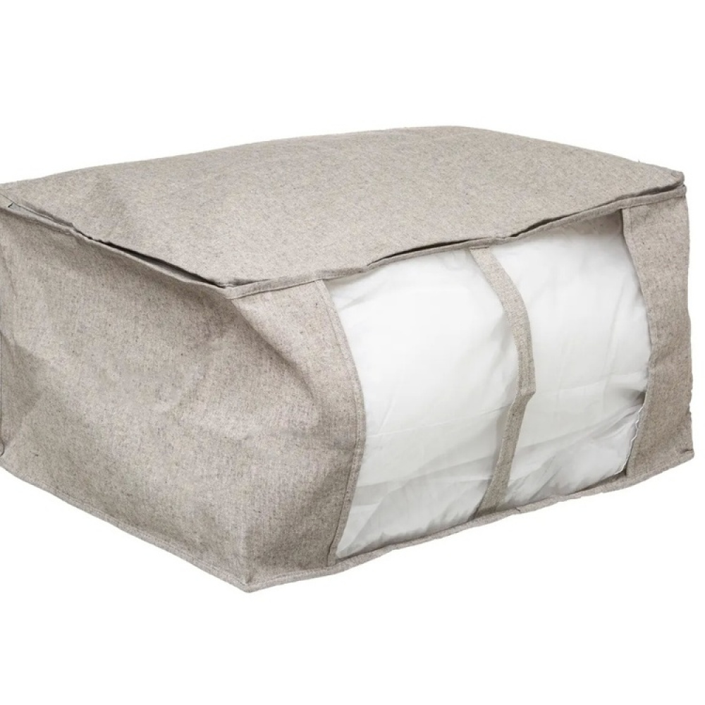 Låda / Väska för täcken, Mjuk, ORGA STORAGE BAG, 60 x 30 x H 45 cm, Beige-grå i gruppen Förvaring / Förvaringslådor hos SmartaSaker.se (41715)