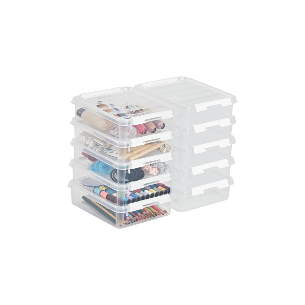 Låda / Ask, SMARTSTORE 1L HOME, 21 x 17 x H 6 cm, Klar / Vit i gruppen Förvaring / Förvaringslådor / SmartStore förvaringslådor hos SmartaSaker.se (41719)