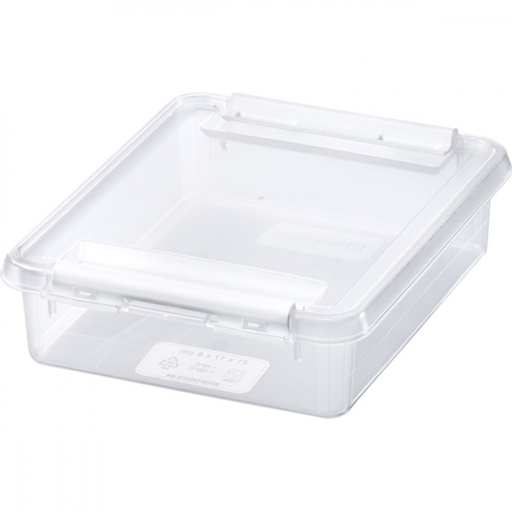 Låda / Ask, SMARTSTORE 1L HOME, 21 x 17 x H 6 cm, Klar / Vit i gruppen Förvaring / Förvaringslådor / SmartStore förvaringslådor hos SmartaSaker.se (41719)