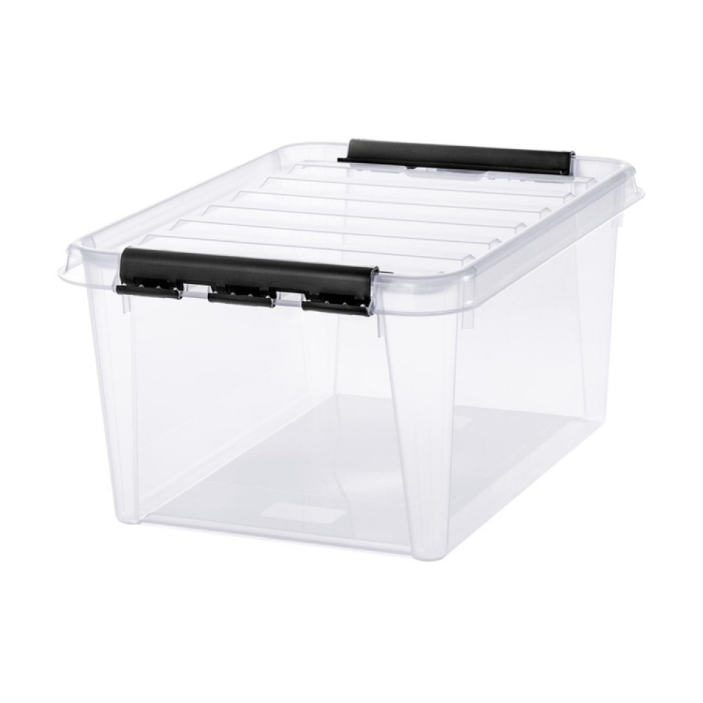 Låda av plast, SMARTSTORE 31L, CLASSIC, 50 x 39 x H26 cm, Transparent / Svart i gruppen Förvaring / Förvaringslådor / SmartStore förvaringslådor hos SmartaSaker.se (41720)