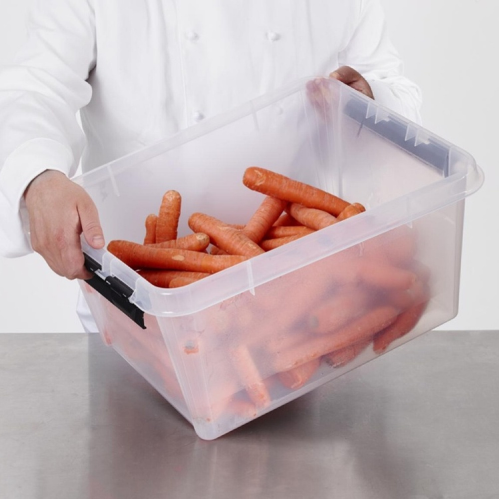 Låda av plast, SMARTSTORE 31L, CLASSIC, 50 x 39 x H26 cm, Transparent / Svart i gruppen Förvaring / Förvaringslådor / SmartStore förvaringslådor hos SmartaSaker.se (41720)