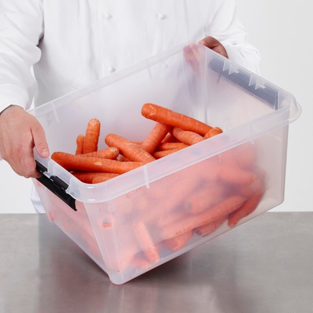 Låda av plast, SMARTSTORE 31L, CLASSIC, 50 x 39 x H26 cm, Transparent / Svart i gruppen Förvaring / Förvaringslådor / SmartStore förvaringslådor hos SmartaSaker.se (41720)