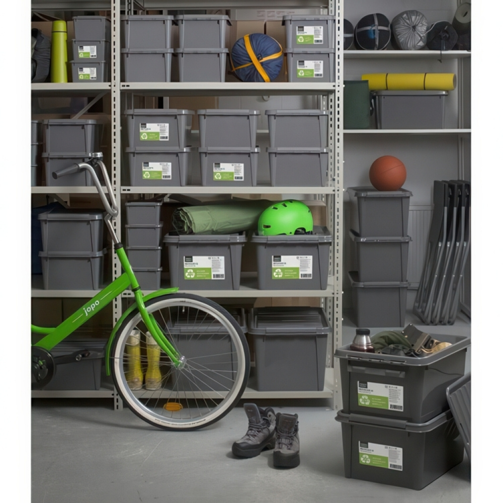 Låda av återvunnen plast, SMARTSTORE 14L RECYCLED, 40 x 30 x H18 cm, Grå i gruppen Förvaring / Förvaringslådor / SmartStore förvaringslådor hos SmartaSaker.se (41722)