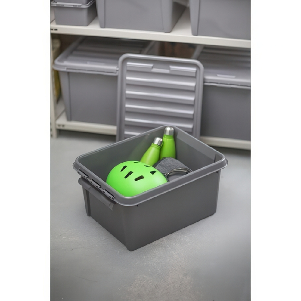 Låda av återvunnen plast, SMARTSTORE 14L RECYCLED, 40 x 30 x H18 cm, Grå i gruppen Förvaring / Förvaringslådor / SmartStore förvaringslådor hos SmartaSaker.se (41722)