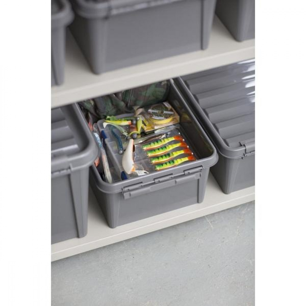 Låda av återvunnen plast, SMARTSTORE 14L RECYCLED, 40 x 30 x H18 cm, Grå i gruppen Förvaring / Förvaringslådor / SmartStore förvaringslådor hos SmartaSaker.se (41722)