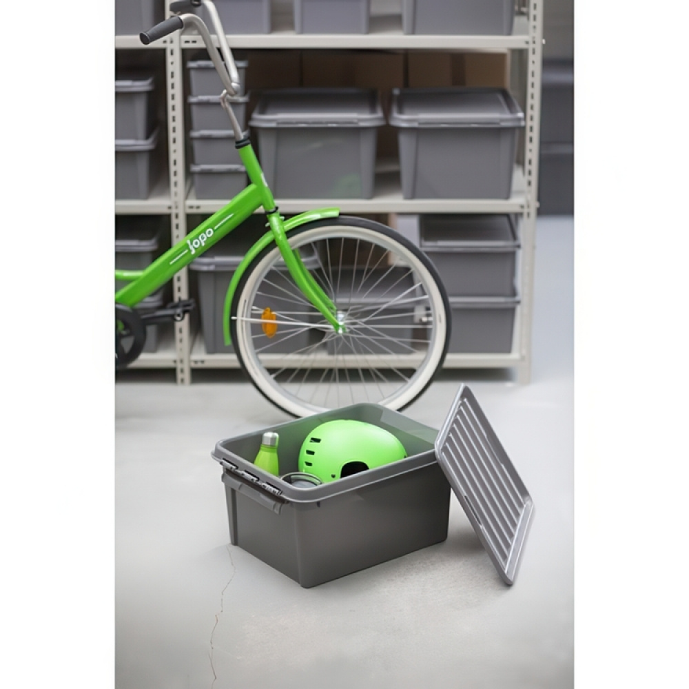 Låda av återvunnen plast, SMARTSTORE 14L RECYCLED, 40 x 30 x H18 cm, Grå i gruppen Förvaring / Förvaringslådor / SmartStore förvaringslådor hos SmartaSaker.se (41722)