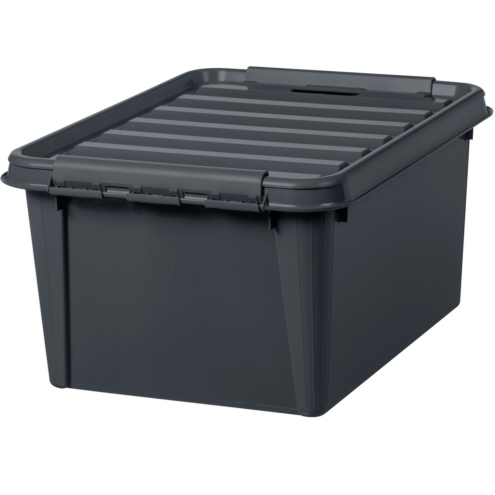 Låda av återvunnen plast, SMARTSTORE 31L RECYCLED, 50 x 39 x H 26 cm, Mörkgrå i gruppen Förvaring / Förvaringslådor / SmartStore förvaringslådor hos SmartaSaker.se (41723)