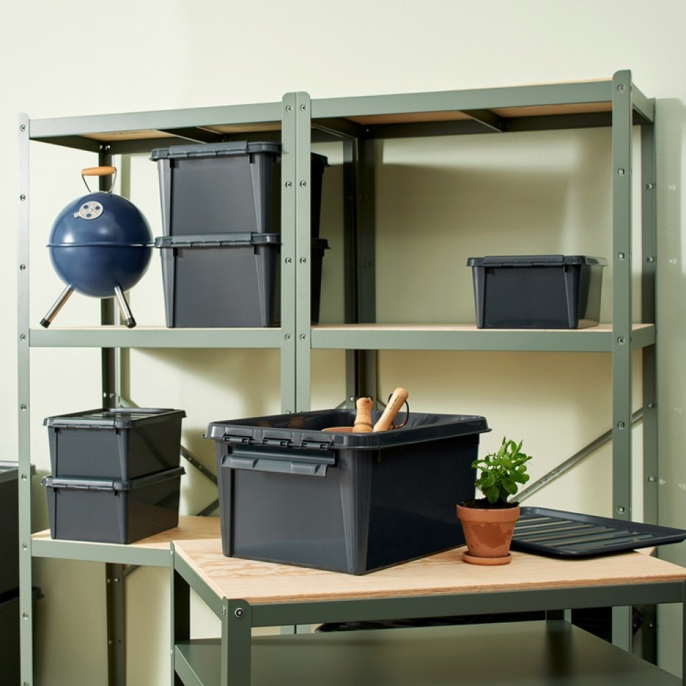 Låda av återvunnen plast, SMARTSTORE 31L RECYCLED, 50 x 39 x H 26 cm, Mörkgrå i gruppen Förvaring / Förvaringslådor / SmartStore förvaringslådor hos SmartaSaker.se (41723)